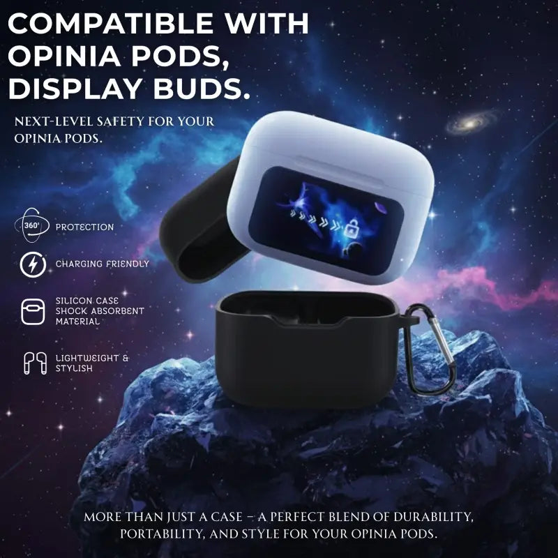 Opinia Display Buds + Opinia Safe + Free Silicon Case | Combo Mega Discount | Sweat Proof | Easy Refunds | PAN India Free delivery | Cash on delivery