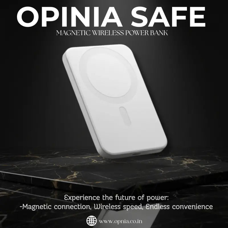 Opinia Safe | 15W Fast Charging | 5,000mAh Battery | Wireless Powerbank | Easy Refunds | PAN India Free delivery | Cash on delivery