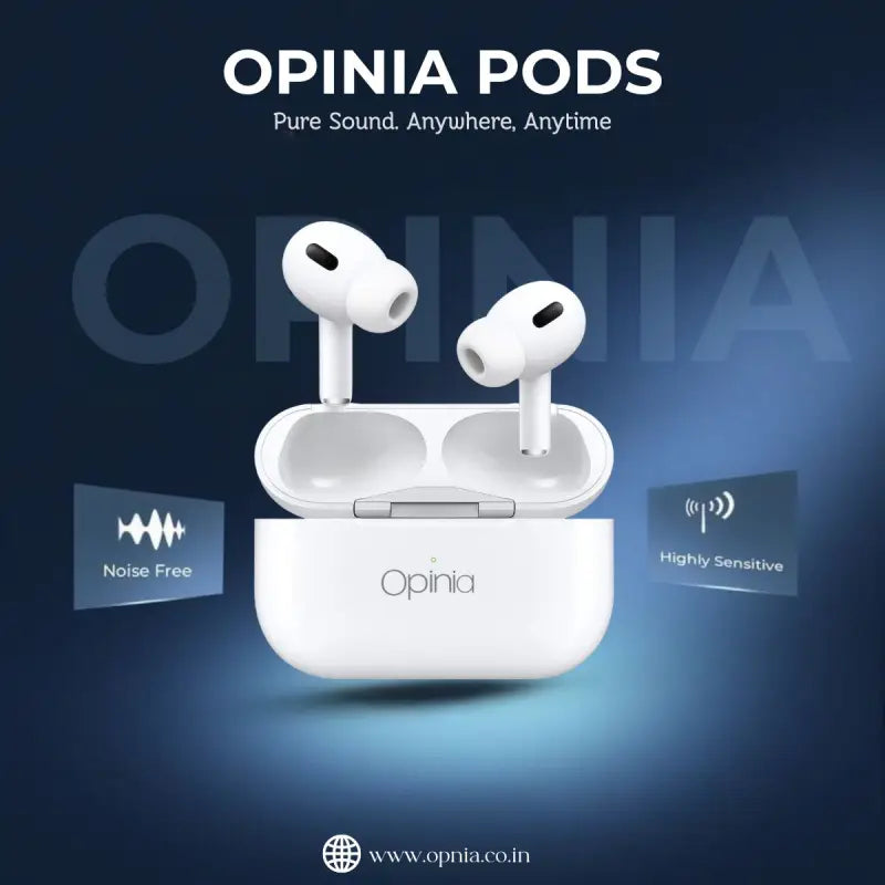 Opinia Pods with Active Noise Cancellation | 36H Battery | 1 Year Warranty | Sweat Proof | Easy Refunds | PAN India Free delivery | Cash on delivery