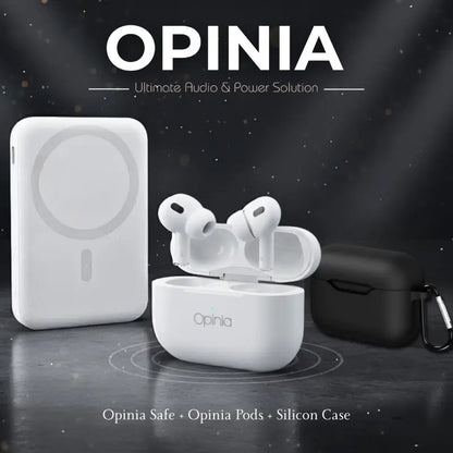 Opinia Pods + Opinia Safe + Free Silicon Case | 1 Year Warranty (Opinia Pods Only) | Sweat Proof | Easy Refunds | PAN India Free delivery | Cash on delivery